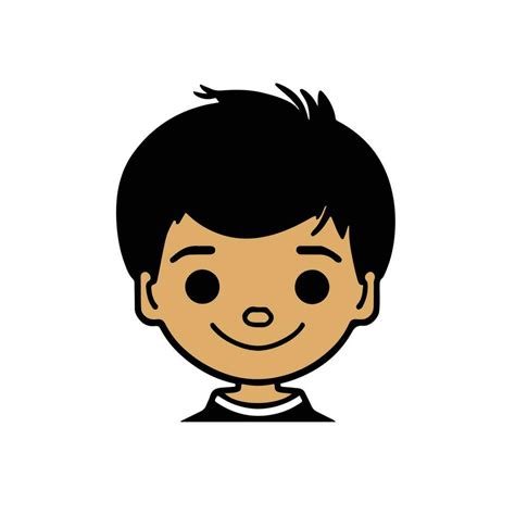 Cute Boy Face Vector Cartoon Illustration 34996629 Vector Art At Vecteezy