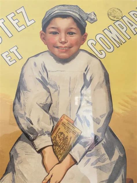 RARE AFFICHE POSTER Chocolat Poulain Bouisset 1900 n plaque émaillée