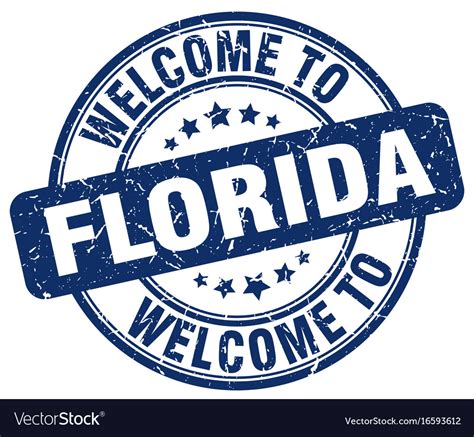 Welcome To Florida Royalty Free Vector Image Vectorstock