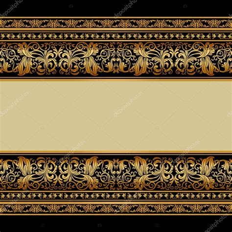 Fondo Vintage Elegante Antig Edad Oro Victoriano Orna Floral Vector