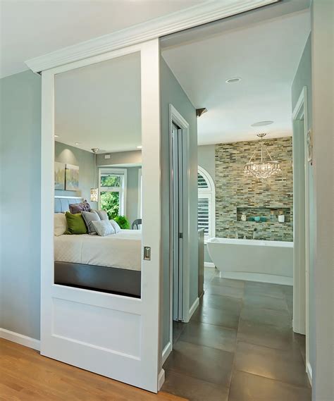 Sliding Barn Door Into Bath Traditional Bathroom Photos By