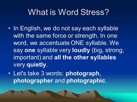 Word Stress Pronunciation Speakoclub