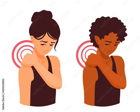 A Cute Girl Massaging Her Sore Neck With Her Hand Neck Pain Trapezius