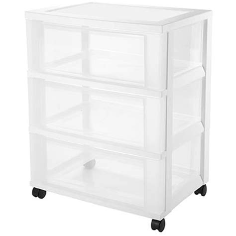 Iris 3 Drawer Rolling Storage Cart