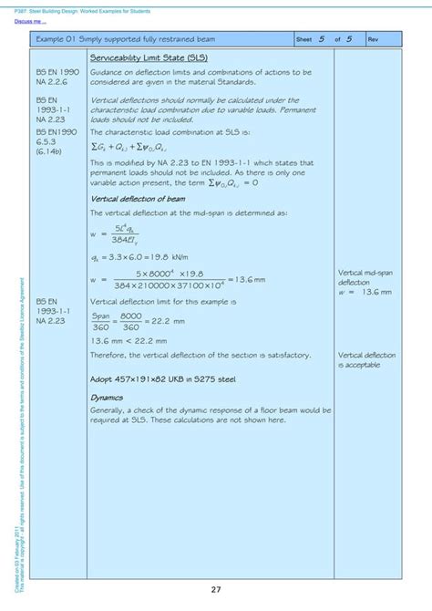 Steel building design worked example | PDF