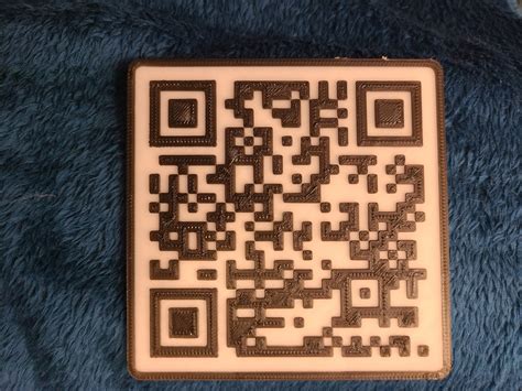 Custom Qr Code Scannable 3d Printed Etsy