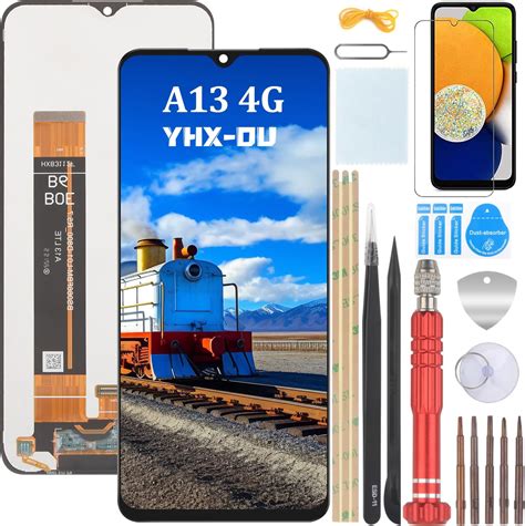 YHX OU 6 6 Noir Kit Écran LCD avec Châssis pour Samsung Galaxy A13 4G