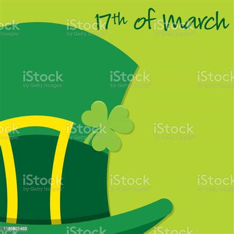 Leprechauns Hat St Patricks Day Card In Vector Format Stock