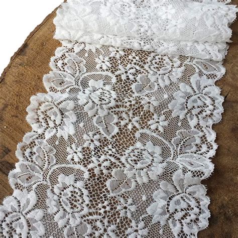 Amazon Lace Realm Inches Wide Lace Fabric White Stretch Lace