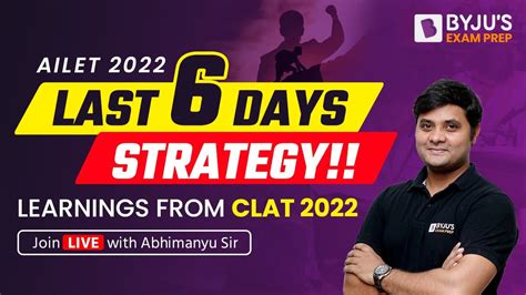 How To Attempt AILET 2022 Paper Last 6 Days Strategy For AILET