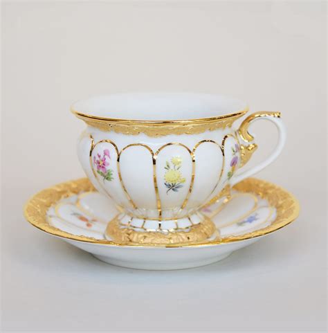 A Cup And Saucer Meissen Porcelain M E Sk Porcel N Meissen