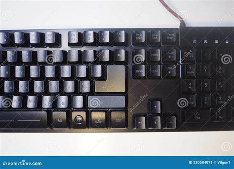 A Keyboard with a Backlit Keyboard. Backlit Gaming Keyboard, Details and Close-up Stock Image ...