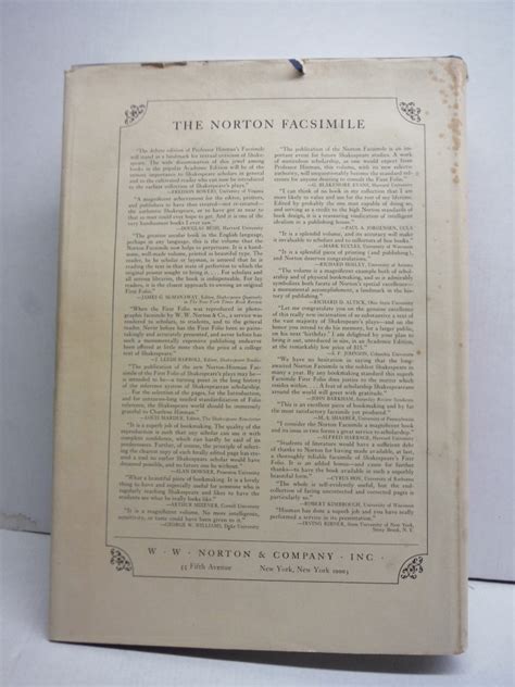 The Norton Facsimile The First Folio Of Shakespeare