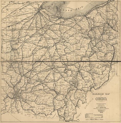 Historic Railroad Map Of Ohio 1887 World Maps Online