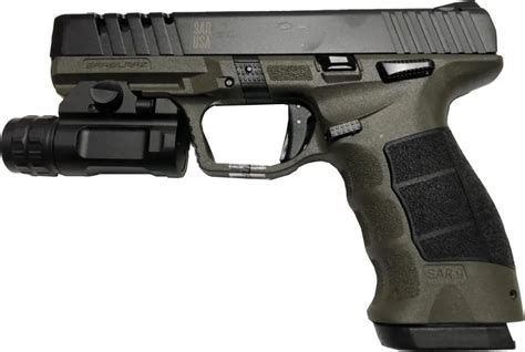 Buy SAR USA SAR9X OD GREEN 9MM 4 4 BARREL 19 ROUNDS WITH HOLSTER