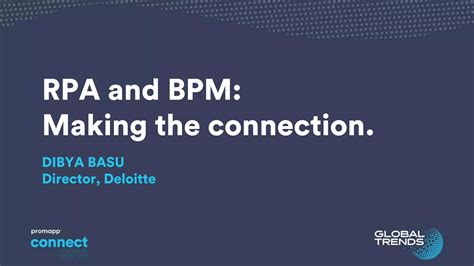 RPA And BPM Making The Connection PPT