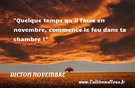 Dicton Novembre Tout Savoir Sur Les Dictons Du Mois De Novembre