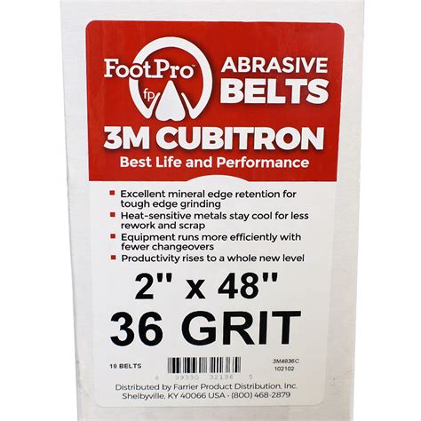 2" x 48" - 36 Grit - 3M Cubitron Sanding Belts