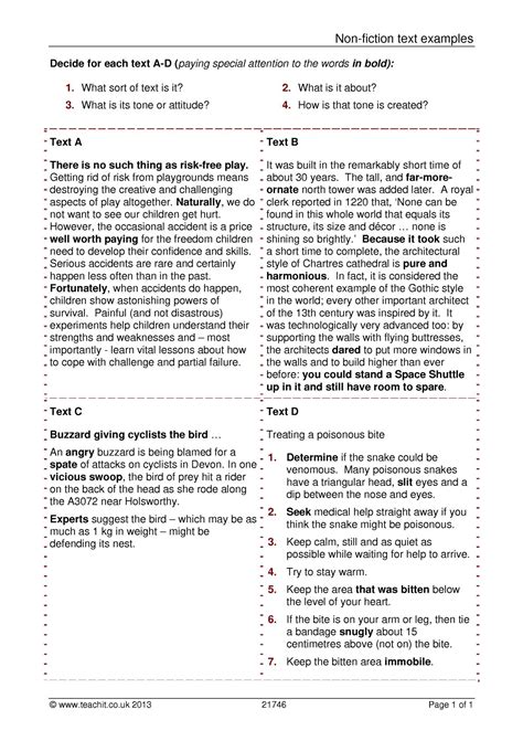 Analysing Non Fiction Texts Ks3 4 English Teachit