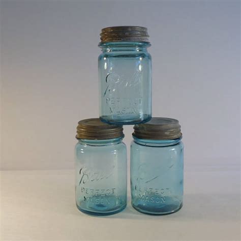 Blue Mason Jar Etsy