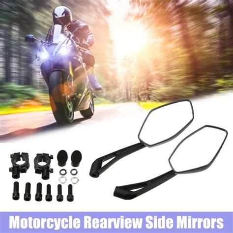 1 SET UNIVERSAL MOTORCYCLE Rear View Mirror With Bracket And Screws