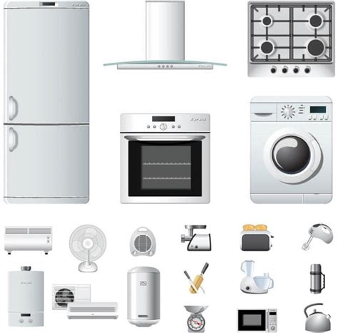 Household Appliances Icons Vector Free Vector In Encapsulated