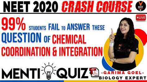 Students Can T Solve This Chemical Coordination And Integration Mcq