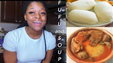 I Make Liberian FUFU And LIGHT SOUP African Food Marline Ziba YouTube