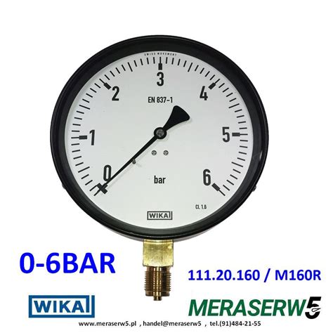 Manometry przemysłowe 160mm klasa 1 6 oprawa stal czarna M160R 0 6BAR