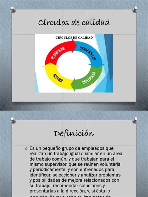 Circulos De Calidad Ejemplos Usan