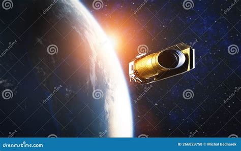 Hubble Space Telescope and Earth Stock Illustration - Illustration of ...