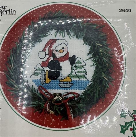 The New Berlin Co Counted Cross Stitch Christmas Ornament Kit Penguin