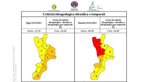 Maltempo Allerta Rossa Su Alto Tirreno Cosentino Gialla Sul Resto