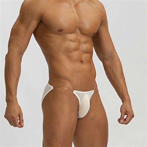 楽天市場GTOPX アイスシルク BIKINI 人気 メンズ ポーチ 透明ウェスト セクシー下着 ローライズ ストレッチ 吸水速乾 柔らかい 通気性 ブリーフinsolent