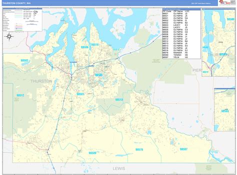 Thurston County Washington Zip Code Map