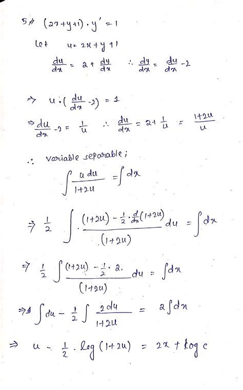 Solved Solve The Differential Equation Course Hero