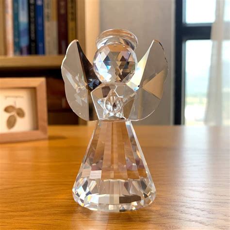 Figuras de ángel de cristal con pisapapeles de arte de cristal