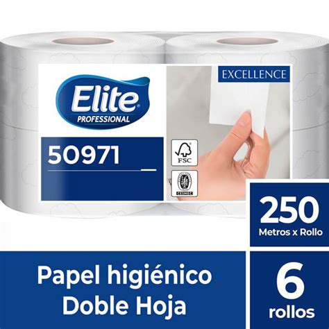 Papel Higiénico Elite Jumbo 2 Hoja 250Mt X 6Un Cod 50971 Impaltda Talca