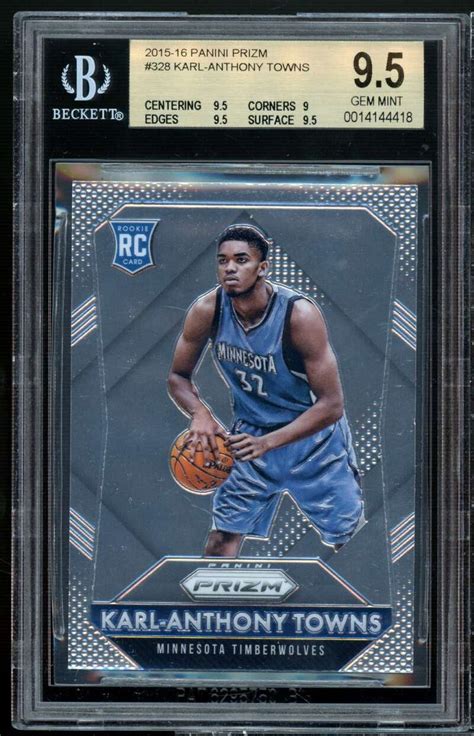 Karl Anthony Towns Rookie Card Panini Prizm Bgs