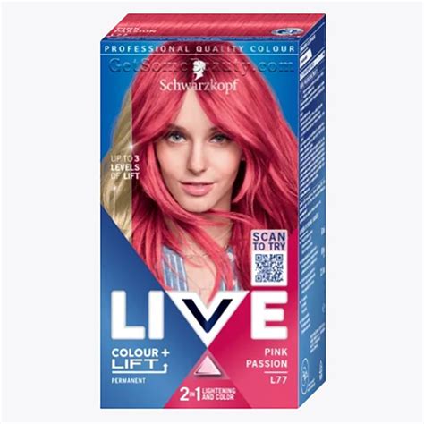 Schwarzkopf Live Permanent Hair Dye Colour Lift L77 Pink Passion