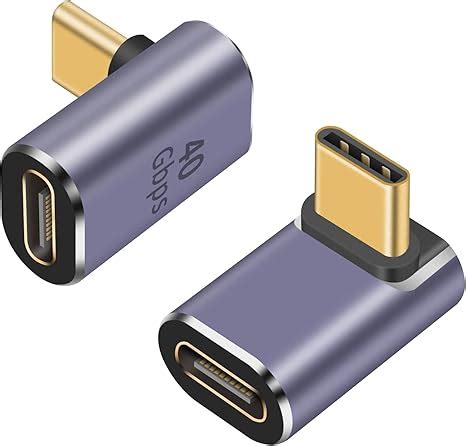 Poyiccot Adaptador USB C De 90 Grados De 100 W Adaptador USB C De 40