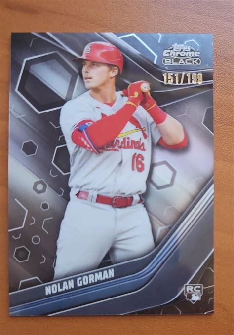 Nolan Gorman Topps Chrome Black Rookie Refractor Rc Q