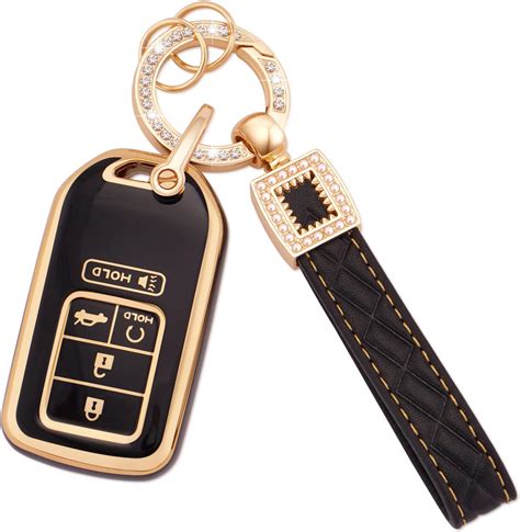 Amazon Yo Yoye Leather Key Fob Cover Black For Honda