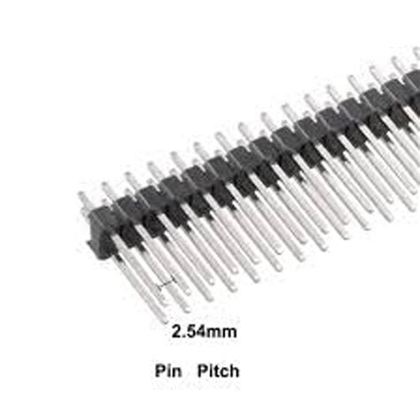 2.54mm pitch 40×2 Pin 10mm Height Male Double Row Straight Long Header ...
