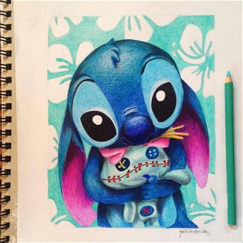 L Gant Dessin De Stitch En Couleur Image Stitch Drawing Stitch