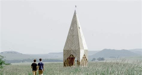 Symphonie Pastorale Bell Tower Rises Over Vast Fields Of Rural France