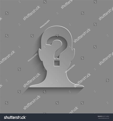 Male Profile Silhouette Question Mark Shadow Vector De Stock Libre De