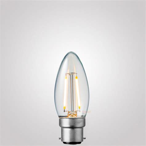 2w Candle Dimmable Led Bulb B22 Clear In Warm White Liquidleds