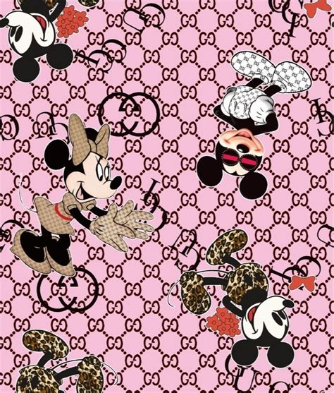 Disney And Gucci Mickey Mouse Fabrics Spandex Designer Fabrics Chfz