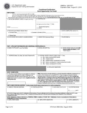 Fillable Online Wdr Doleta Page 1 Of 3 ETA Form 9062 Rev August 2015